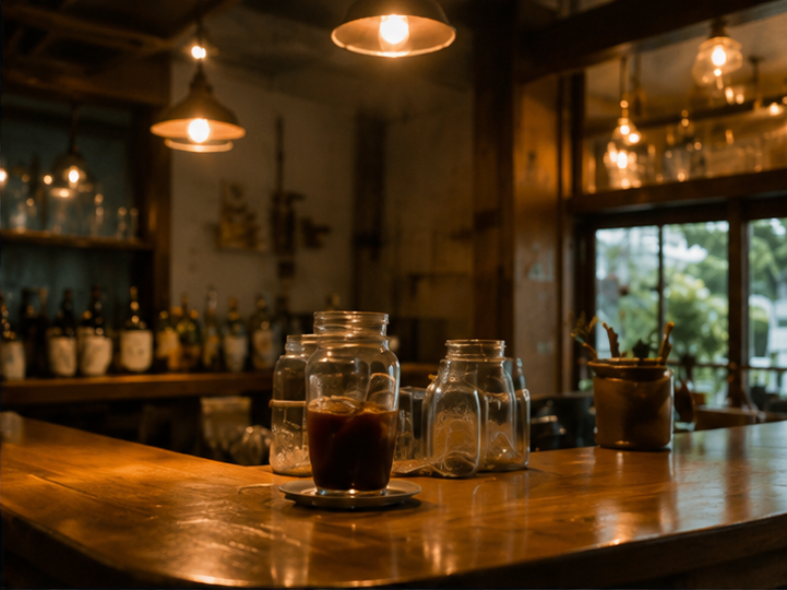 島の素材を使ったカフェ・バー